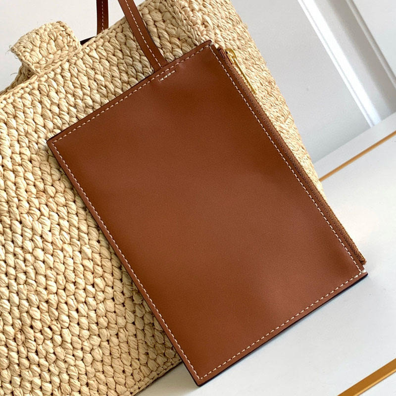 Hand-Woven Raffia Open Top Large Beach Tote Bag